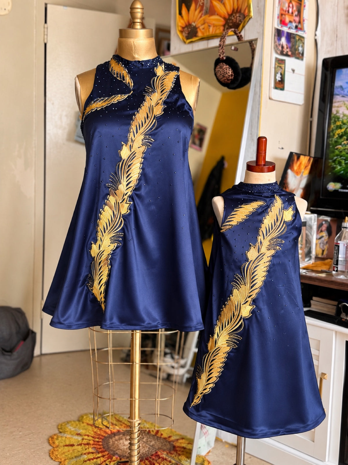 Midnight Plume | Mommy & Me Matching Dresses