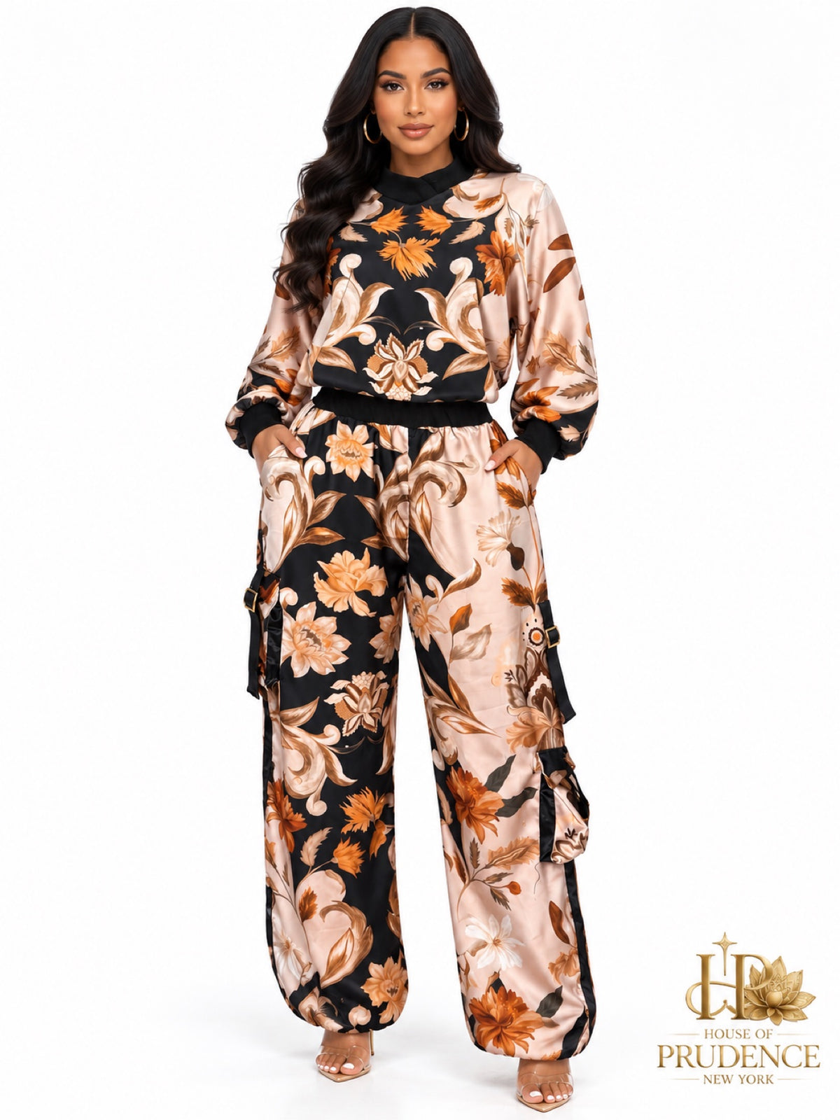 Golden Rebellion — Floral Edition worn, front view