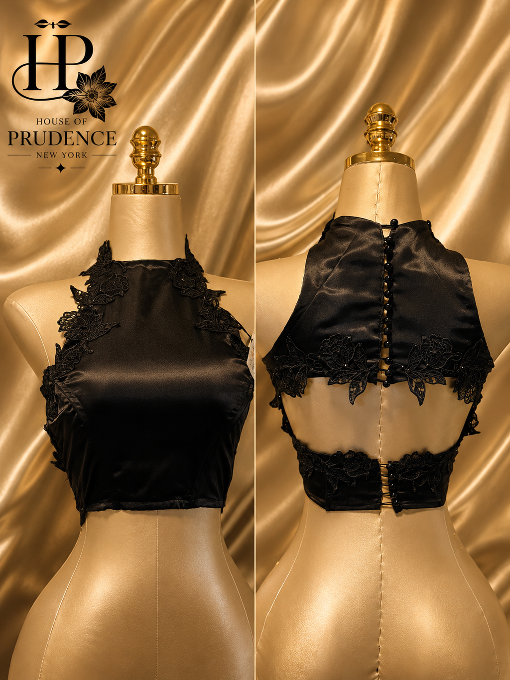 Noir Fleur Top
